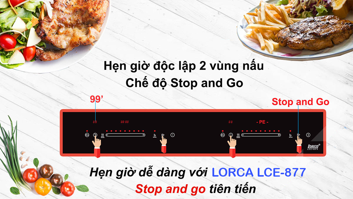 Bếp điện từ Lorca LCE 877 - Hàng Chính Hãng