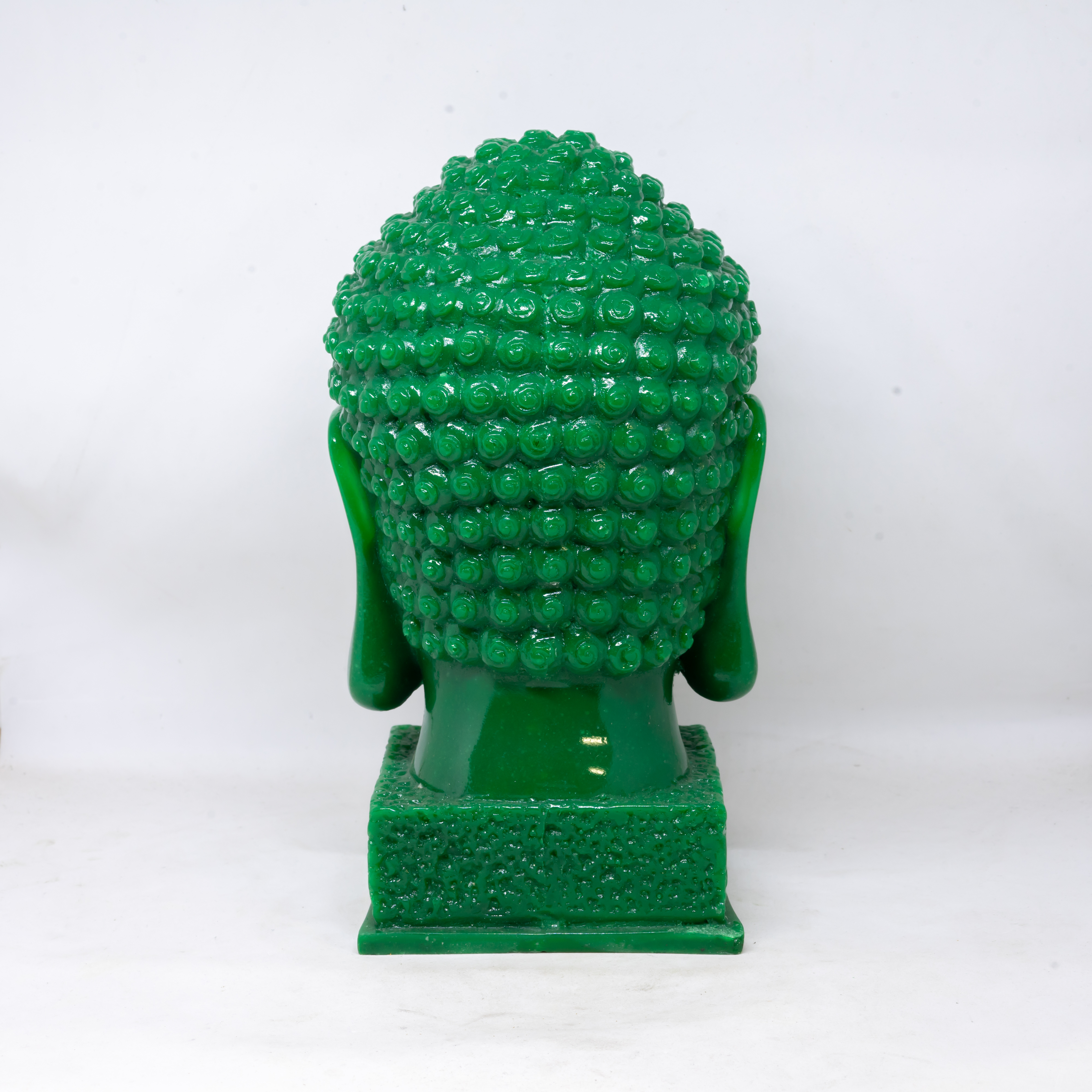 Tượng đầu Phật Tổ Như Lai màu xanh cao 23cm