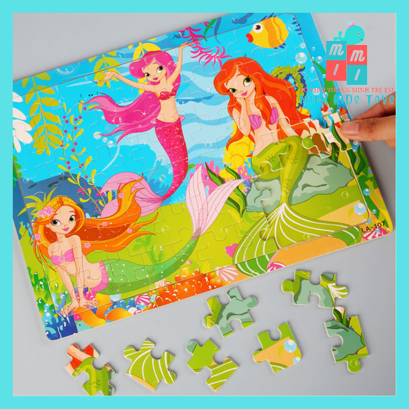 Đồ chơi tranh xếp hình 60 miếng puzzle - Đồ chơi thông minh cho bé