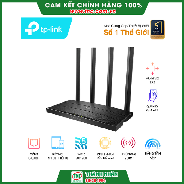 Router Wifi TP-LINK Archer C6 - Hàng chính hãng