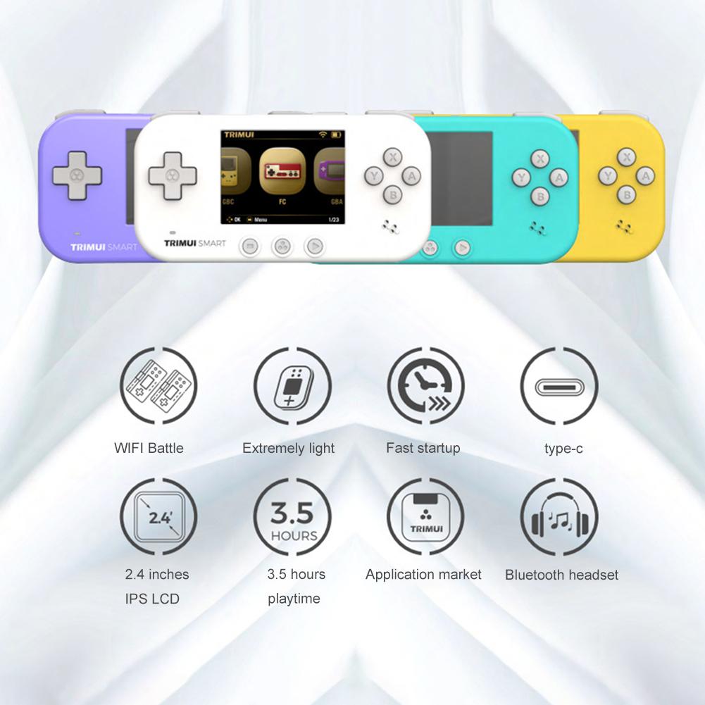 Trimui thông minh Retro Handheld Trò chơi bảng điều khiển di động Mini tích hợp 15000 Trò chơi cổ điển Trò chơi 2,4 inch Trò chơi Trò chơi giải trí tại nhà: Màu tím không có thẻ