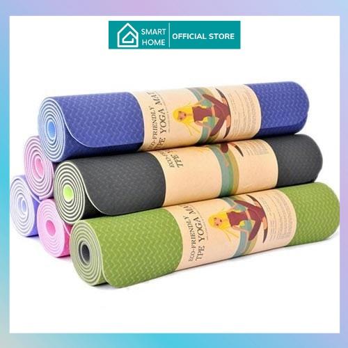 THẢM TẬP YOGA TPE CAO CẤP 2 LỚP 6MM- TẬP GYM THỂ DỤC TẠI NHÀ MÙA DỊCH