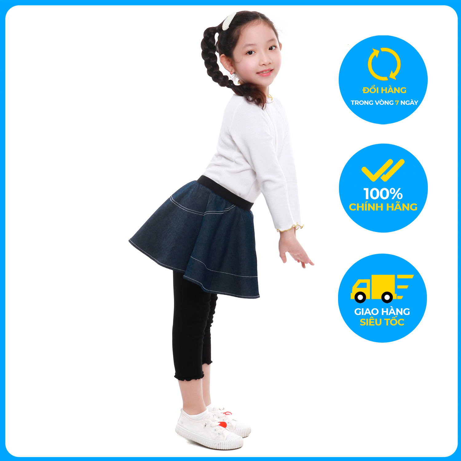 Quần váy bò bé gái Narsis KP9002