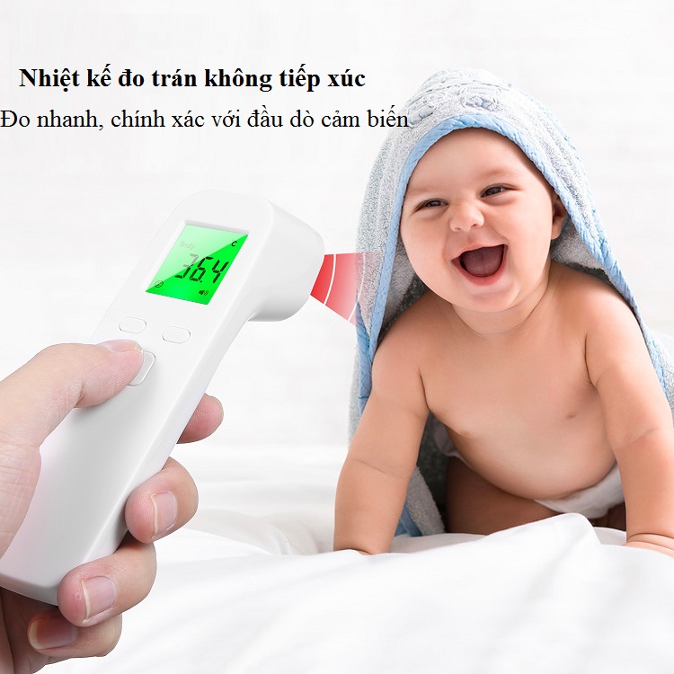 Nhiệt kế hồng ngoại đo trán thông minh UXA02 ( Sử dụng rộng rãi ở bệnh viện, cơ quan, nơi công cộng ..-Tặng kèm pin )