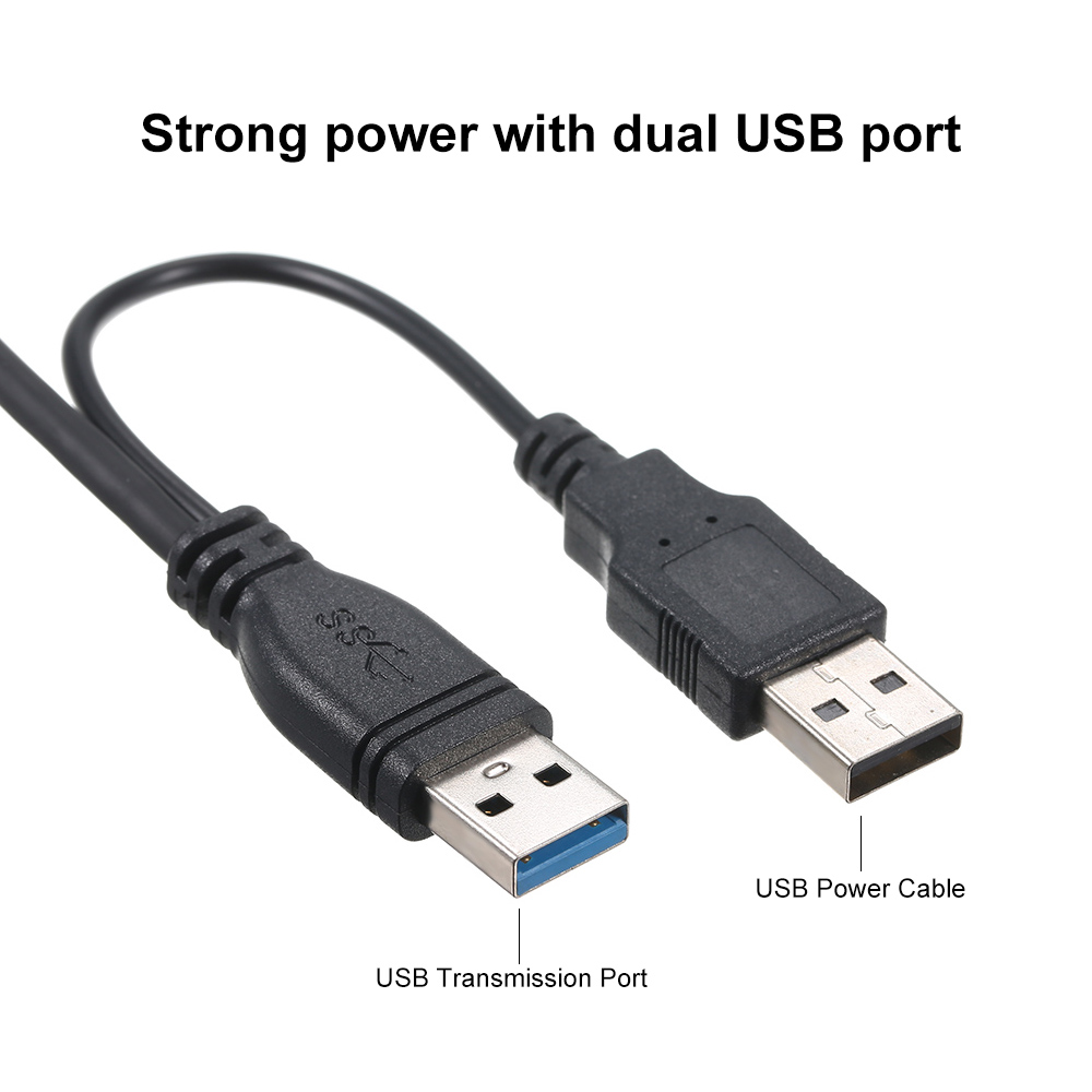Cáp USB 3.0 Male Sang Micro USB Cho Ổ Cứng Dish HDD, Màu Đen 1 Mét