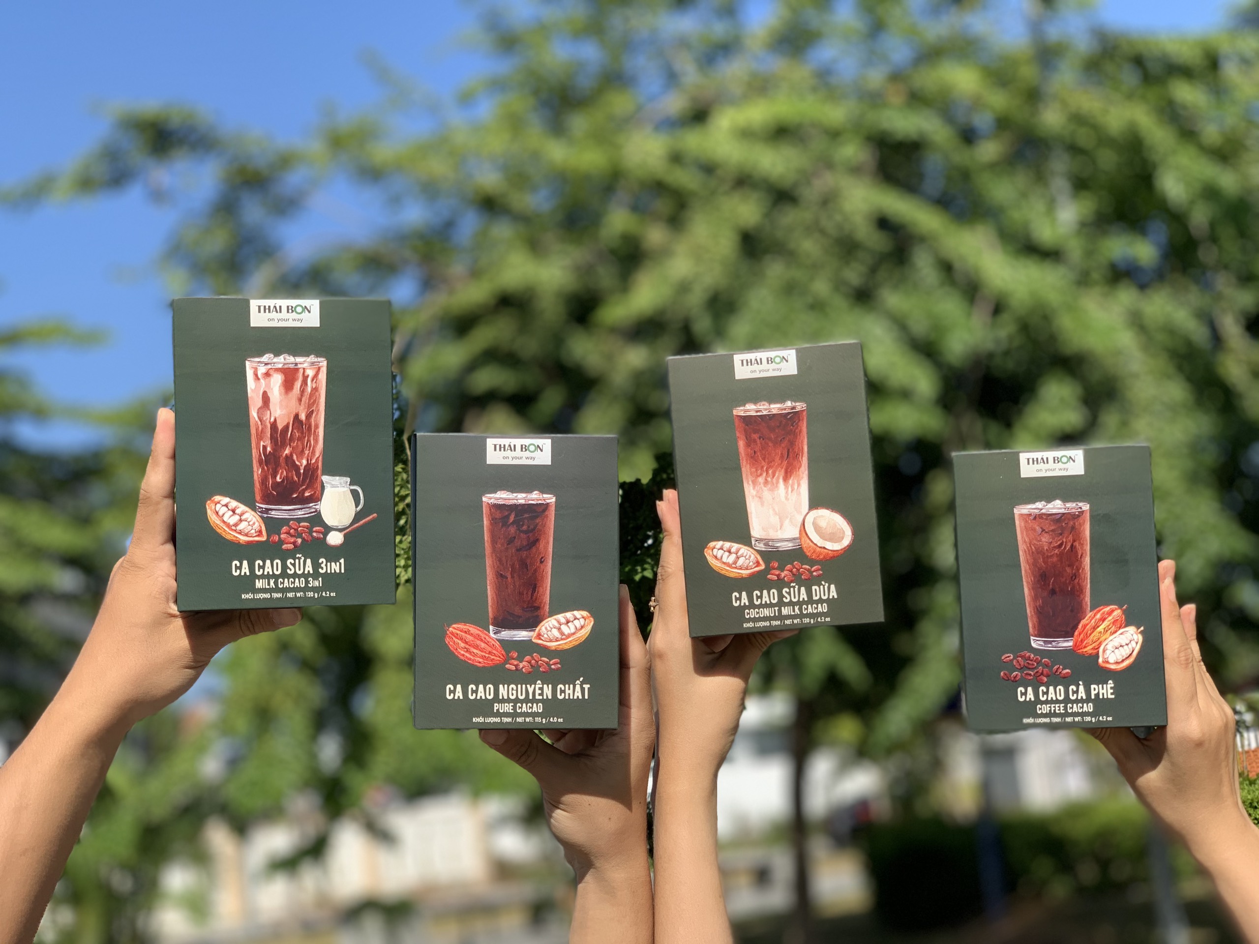 Cacao cà phê hộp 120g - Bột Cacao Thái Bon