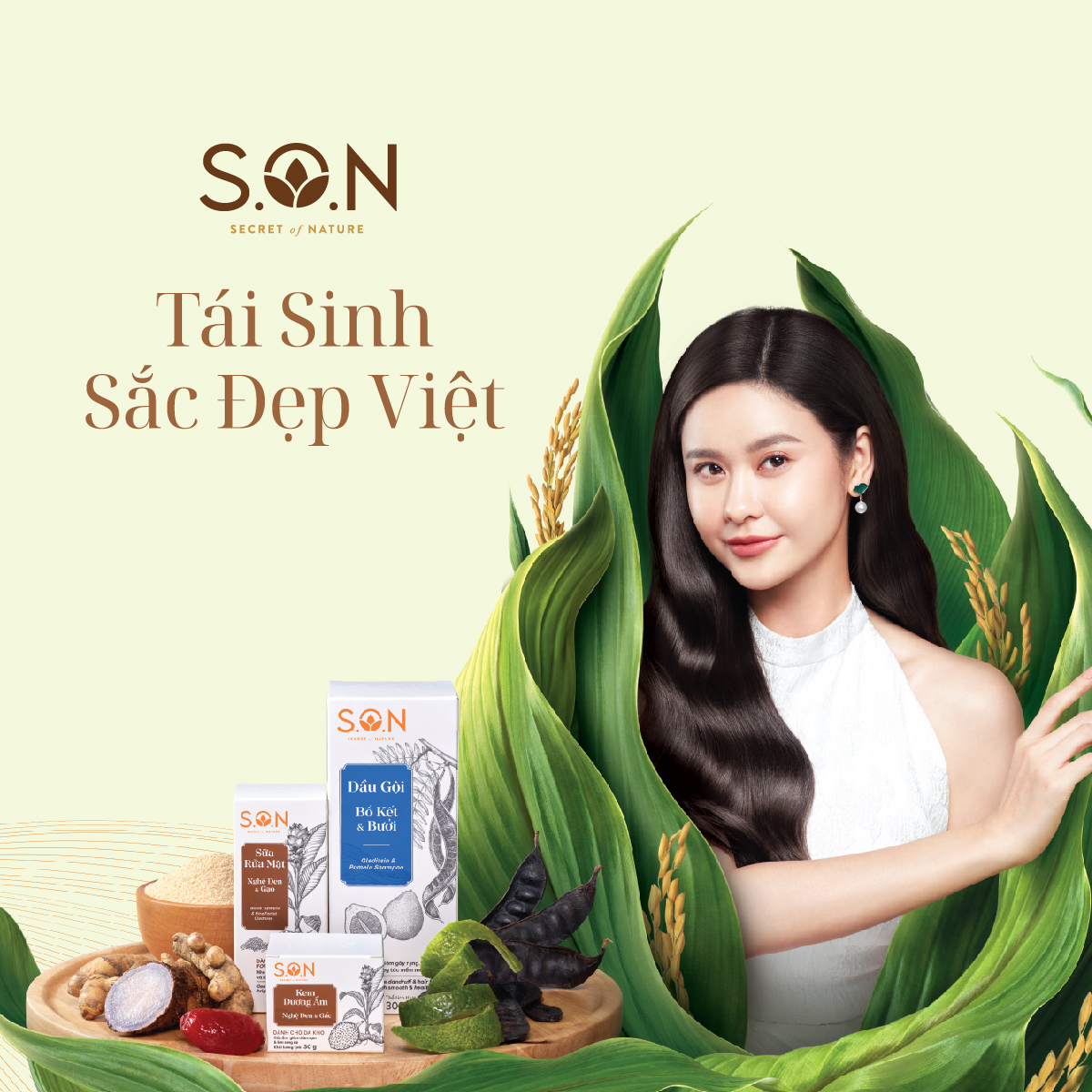 Sữa rửa mặt nghệ đen & gạo S.O.N dành cho da khô 100ml
