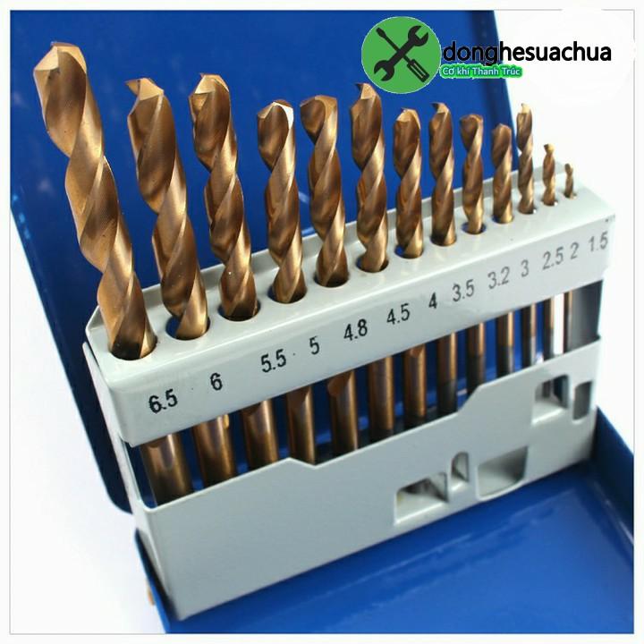 Bộ mũi khoan sắt 13 mũi C-mart CA0100A có phủ titanium