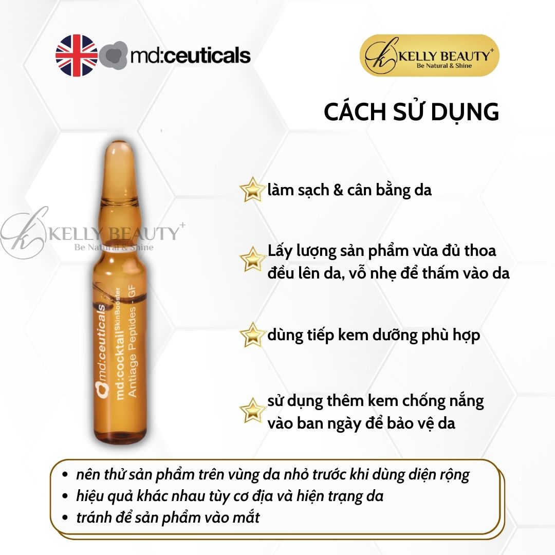 Tinh Chất Trẻ Hóa Da MD:Cocktail Antiage Peptides GF - MD:Ceuticals | Kelly Beauty