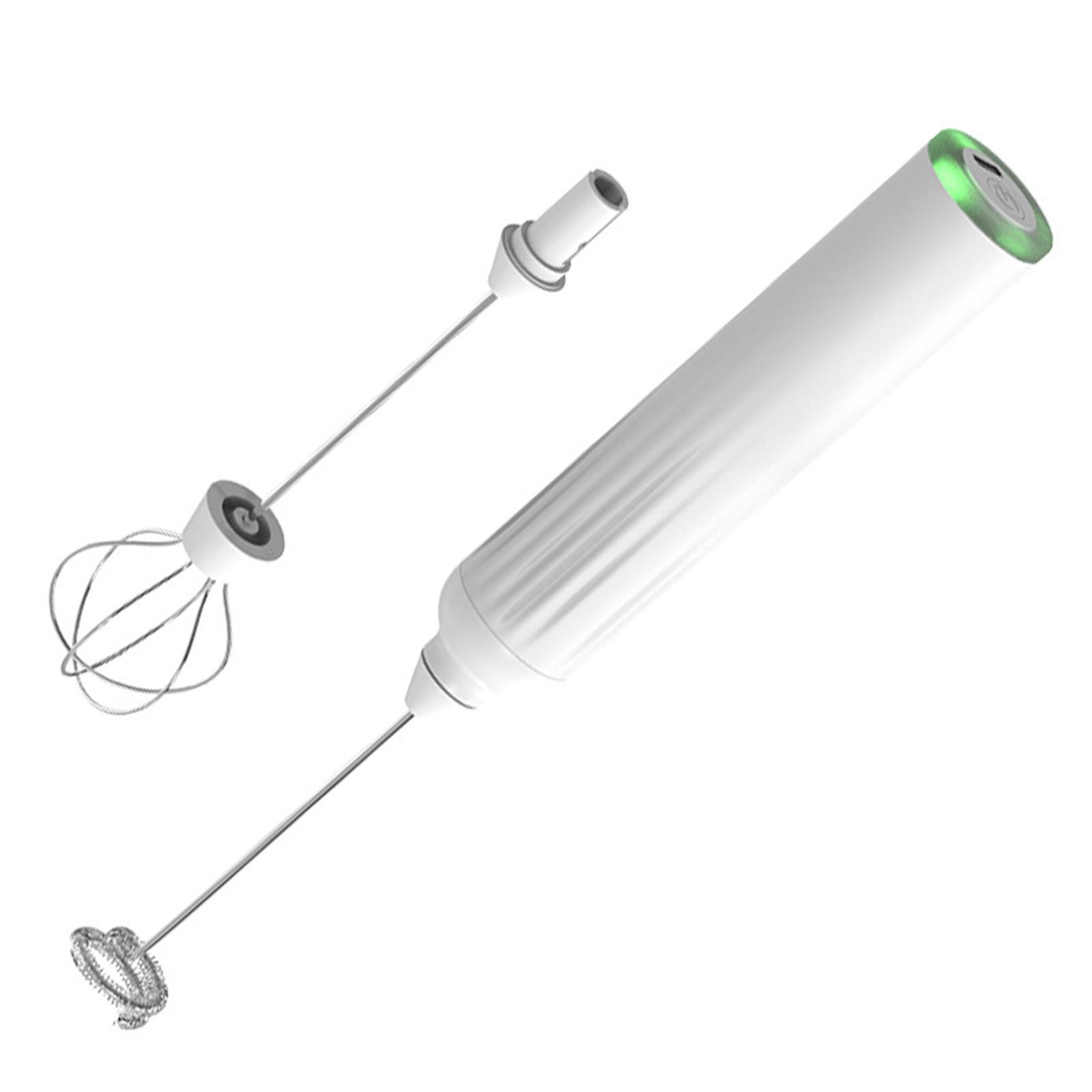 USB Electric Milk Frother for Frappe Cappuccino Hot Chocolate White