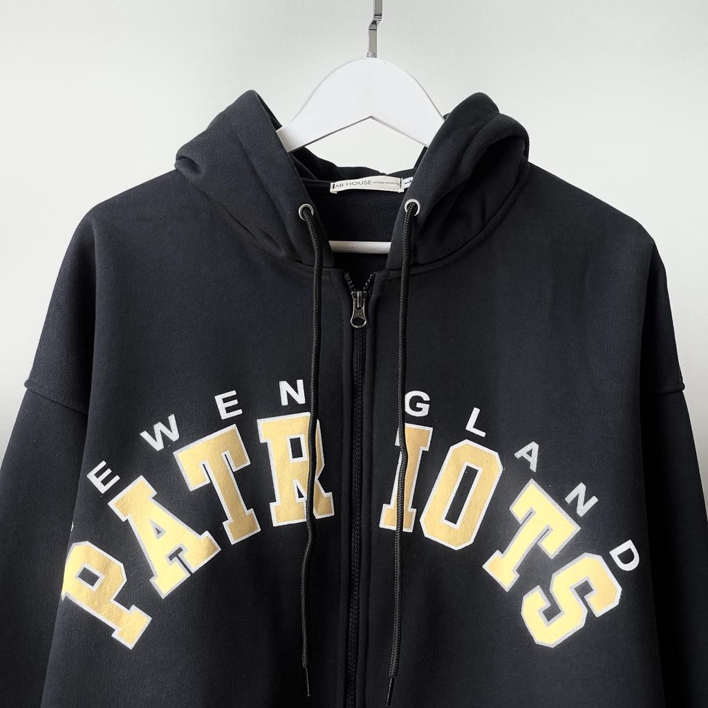 Áo khoác nỉ bông Hoodie Zip PATRIOTS form rộng unisex nam nữ (Ảnh thật/Có sẵn) Vuasivuare