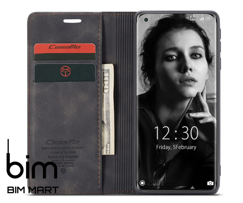 Bao da cao cấp dành cho Xiaomi Mi 11 dạng ví chính hãng Caseme - Hàng Nhập Khẩu