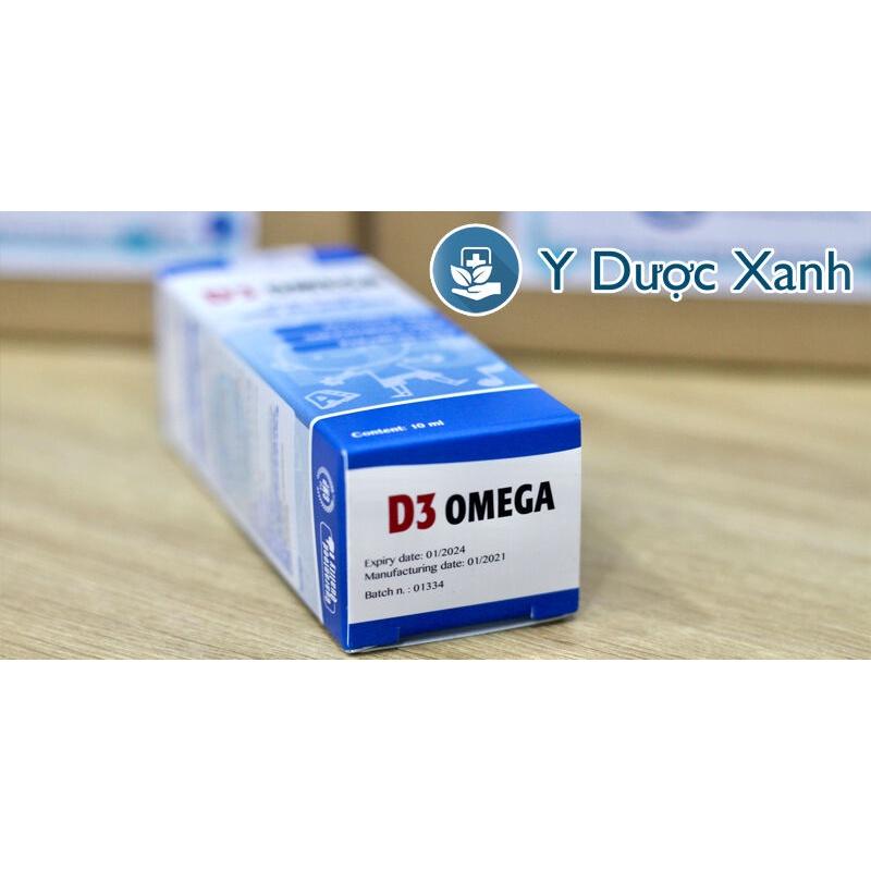 D3 OMEGA, 10ml, Bổ sung Vitamin D3, DHA cho bé - Y Dược Xanh