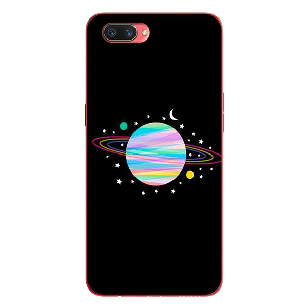 Ốp Lưng Dành Cho Oppo A3s - Vệ Tinh Nền Đen