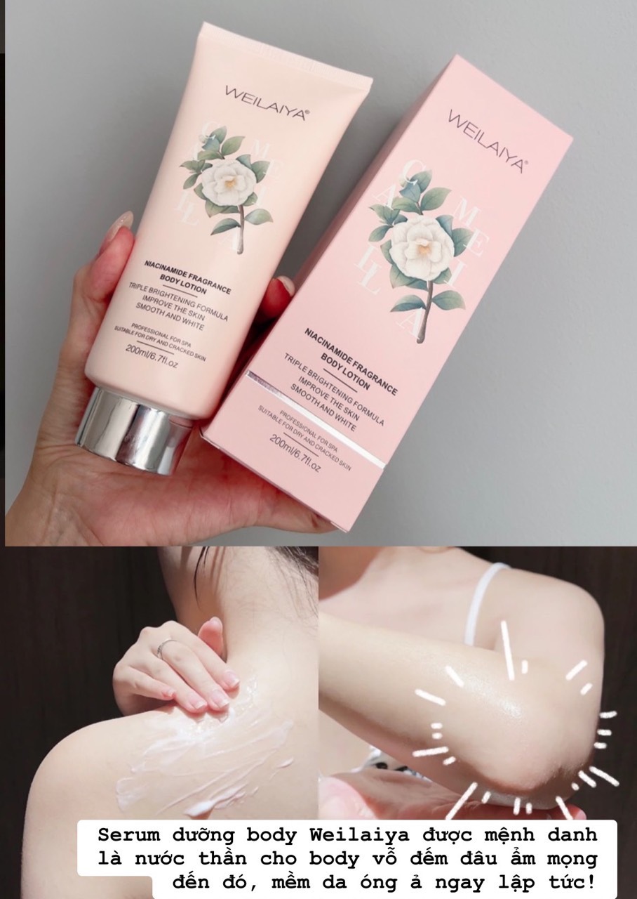 Serum Dưỡng Thể Trắng Da Hoa Trà Weilaiya 200g - Body lotion hương nước hoa