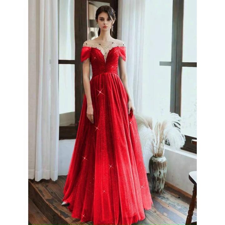 Đầm maxi dự tiệc dạ hội lưới nhũ kết cườm đen sang trọng ivy fashion - SIZE M/L - MS167Y đi biển dự tiệc dạo phố bigsize