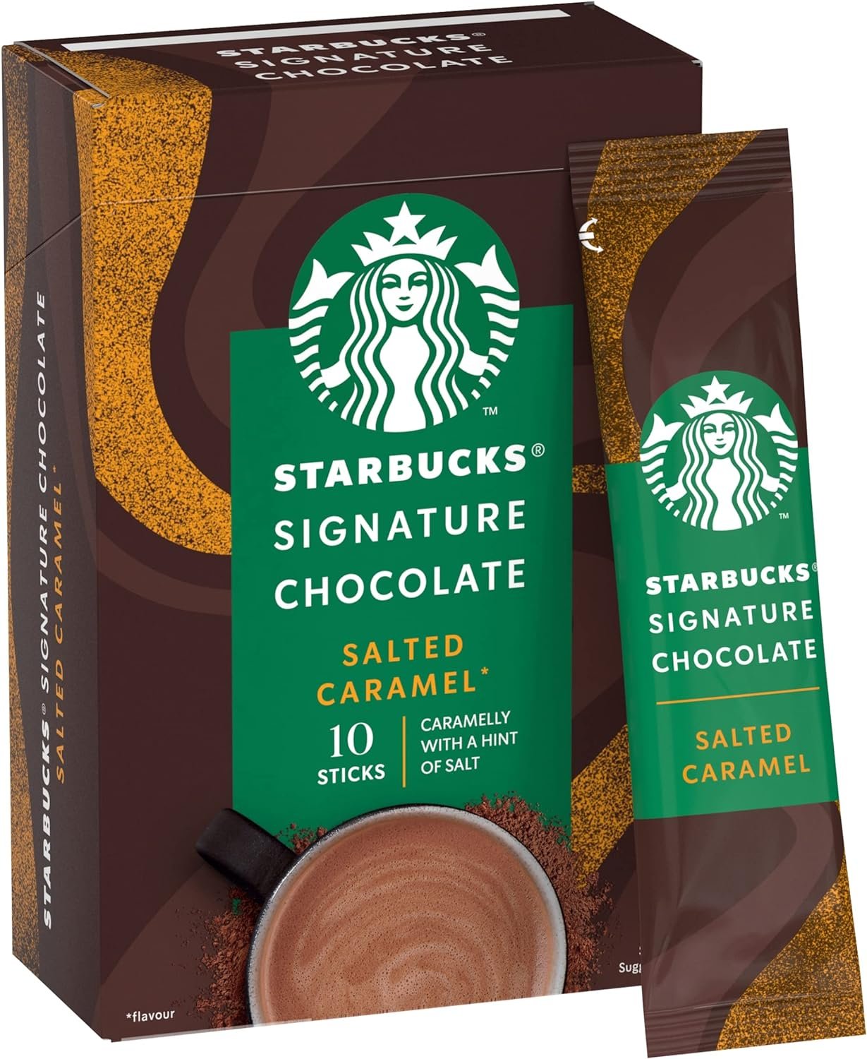 Bột Sô cô la nóng Starbucks Vị Caramel Mặn, thức uống bổ sung dinh dưỡng 200g Vegetarians Vegans