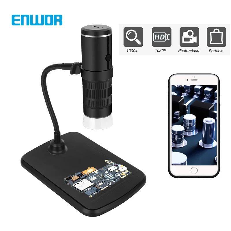 Quà Tặng Trị Giá 199K-Kính Hiển Vi WiFi F210 Phóng Đại 50x-1000x HD 1080P  Tương Thích HĐH Androdi-IOS Cảm Biến CMOS 2Megapixel 8 LED _ Hàng Chính Hãng