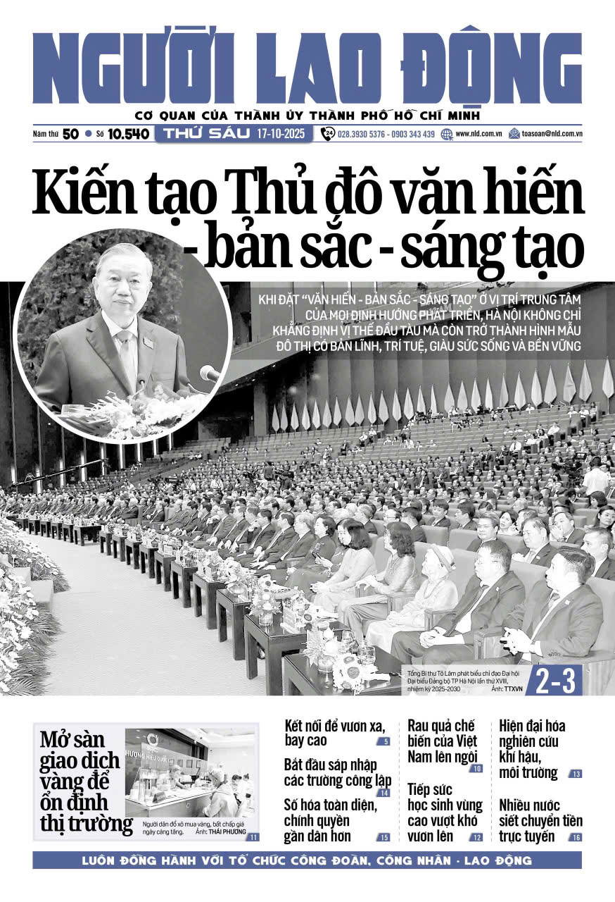 Nhật báo Người Lao Động từ ngày 13-10-2025 đến 19-10-2025