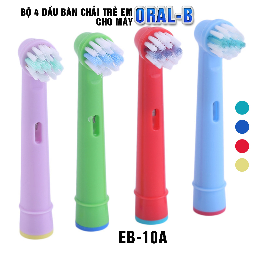 Set đầy đủ nhiều mã Bộ 4 đầu bàn chải đánh răng điện máy Oral B Braun chăm sóc răng miệng toàn diện – MIHOCO OralB EB