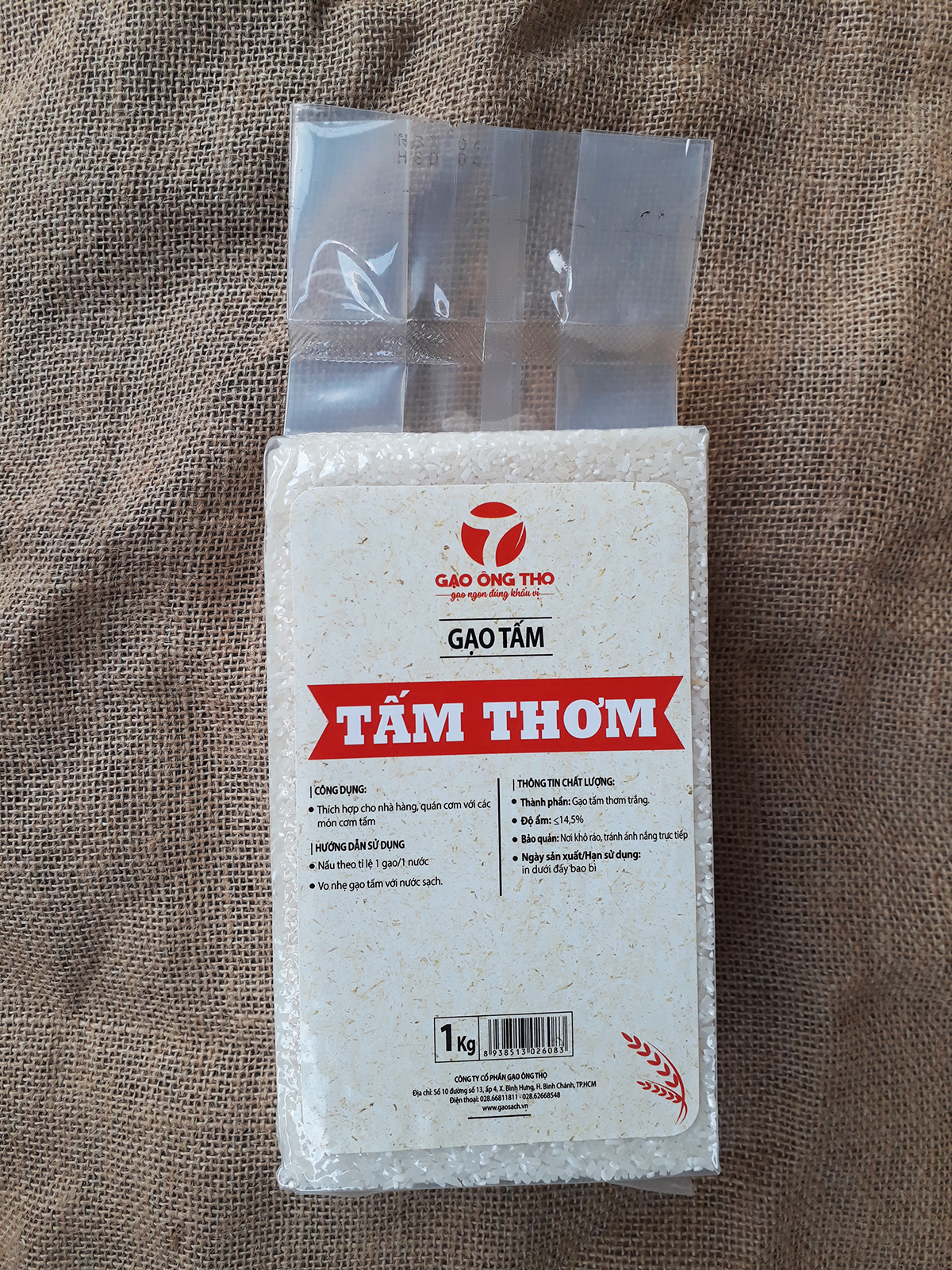 Gạo Tấm Thơm 1Kg - Gạo Ông Thọ - Dẻo mềm, thơm nhẹ