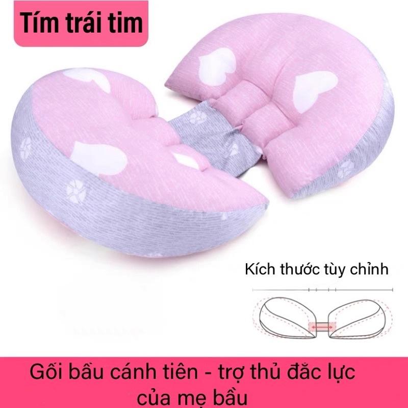 Gối bầu cánh tiên gối ôm bà bầu hỗ trợ giảm đau lưng cho mẹ bầu