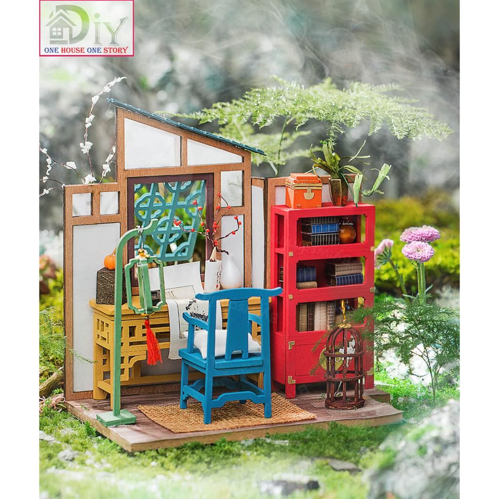 Mô hình nhà búp bê lắp ráp bằng gỗ MẶC HƯƠNG CÁC mã SN006 - Quà tặng tự làm bằng gỗ
