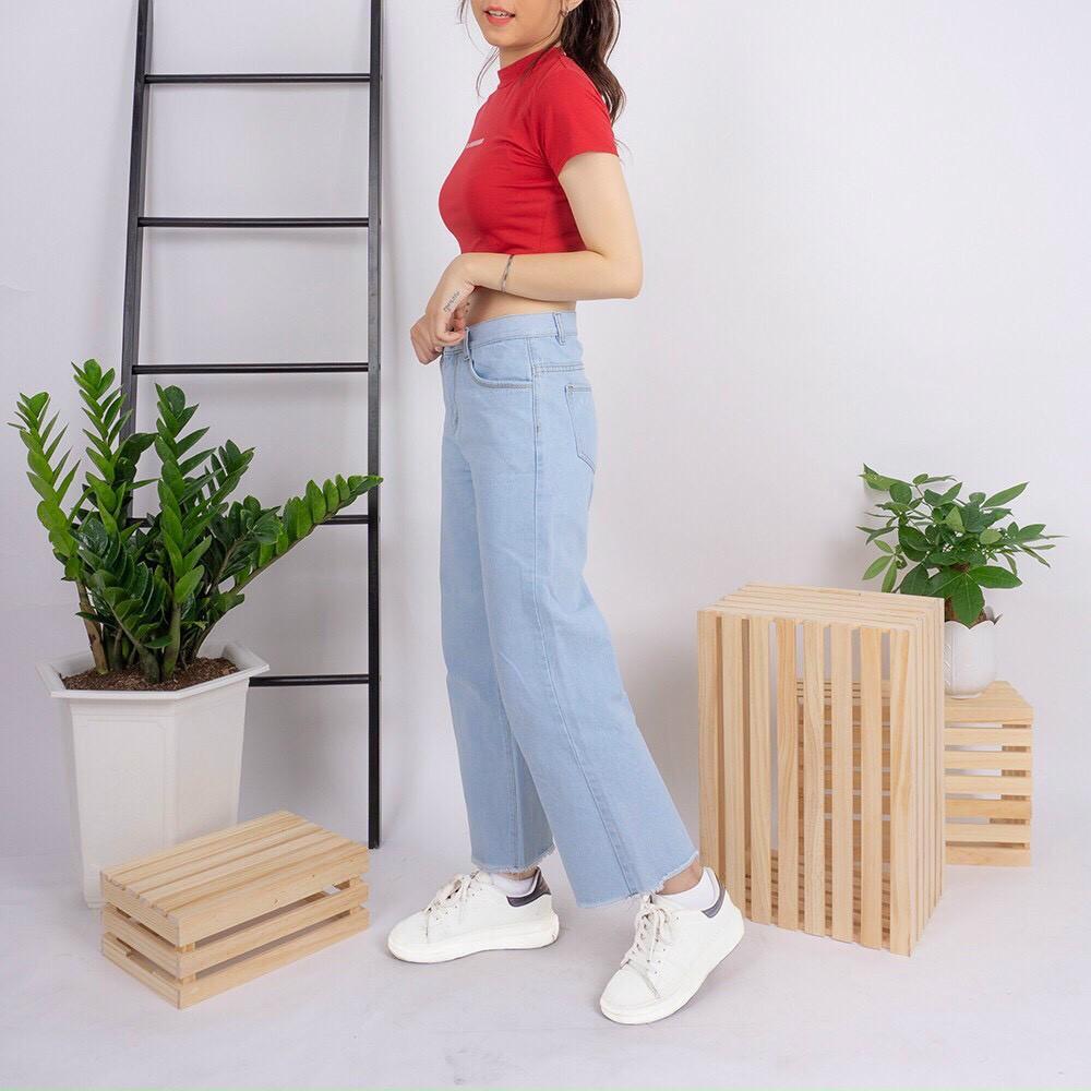 quần jean baggy nữ trơn cao cấp , chất liệu denim ,form chuẩn shop (ảnh thật shop chụp 100%) HTBVIP6