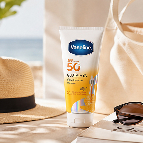 Sữa dưỡng thể chống nắng Vaseline SPF50+ PA++++ Gluta - Hya Glow Defense UV Serum (260ml) - Hàng chính hãng