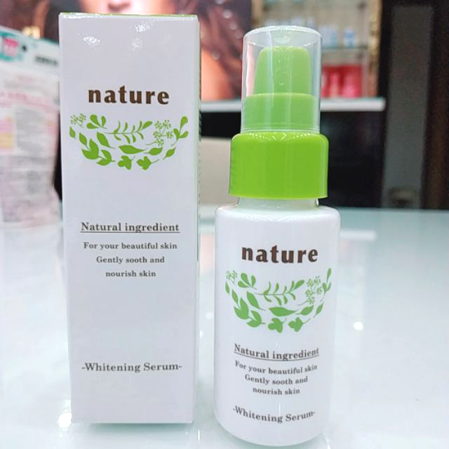 Tinh chất dưỡng trắng da Naris Nature Whitening Serum Nhật Bản 30ml tặng kèm móc khóa