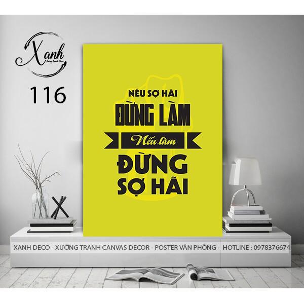 Tranh canvas động lực &quot; 5 điều sếp dạy&quot; tặng đinh treo tranh