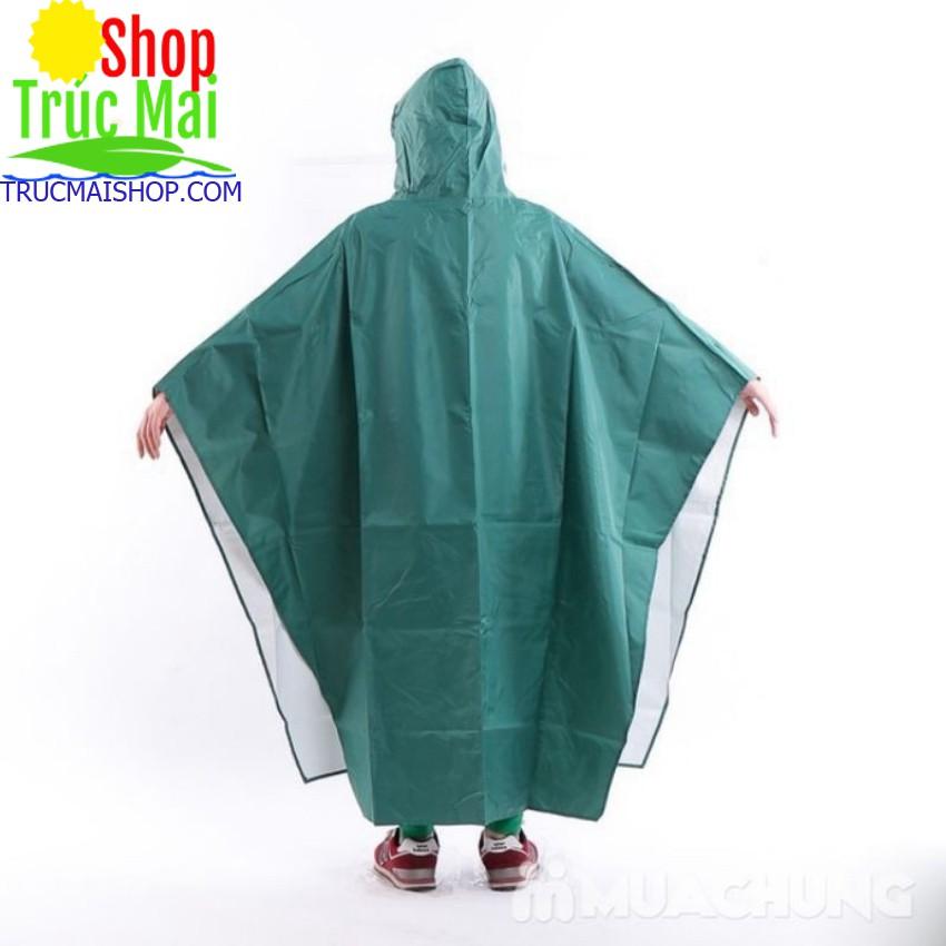 Áo mưa cánh dơi vải dù siêu dai loại trơn