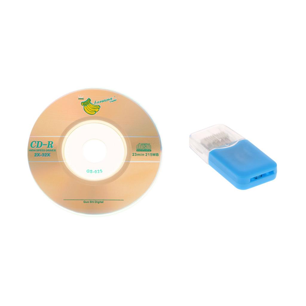 Card Reader Adapter Converter + CD for Game Player - Blue