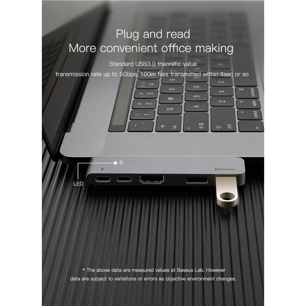 Bộ Hub chuyển đổi 5 trong 1 Baseus dành cho Macbook Pro -Hàng Chính Hãng