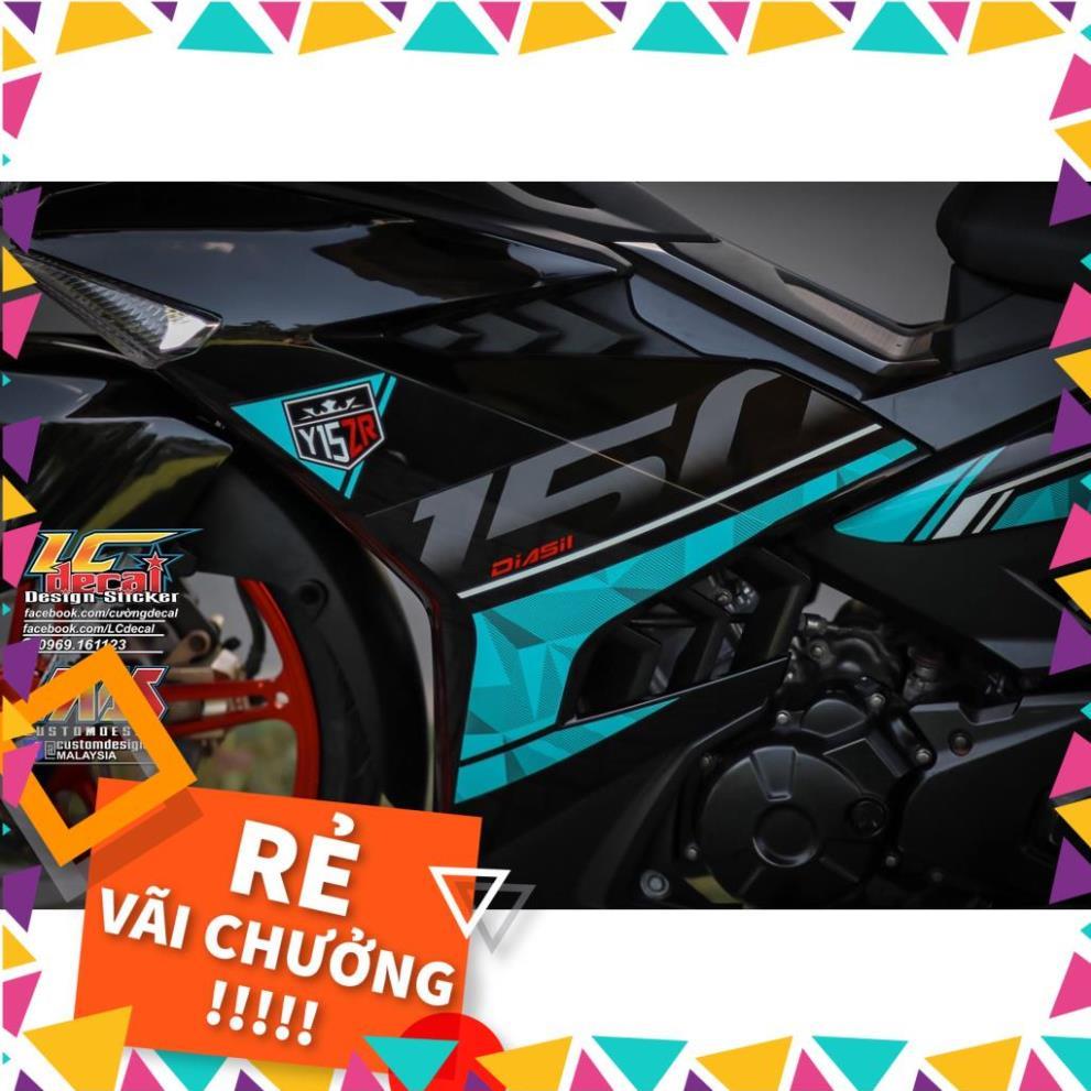 Tem Rời Exciter 150 Mẫu Y15 ZR Xanh Ngọc Đen 2019