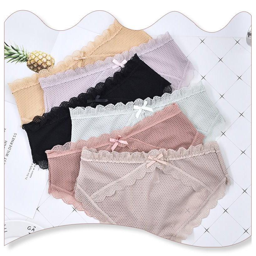 Quần lót nữ, quần lót ren lưới Anee sexy thoáng mát mùa hè Q/R084