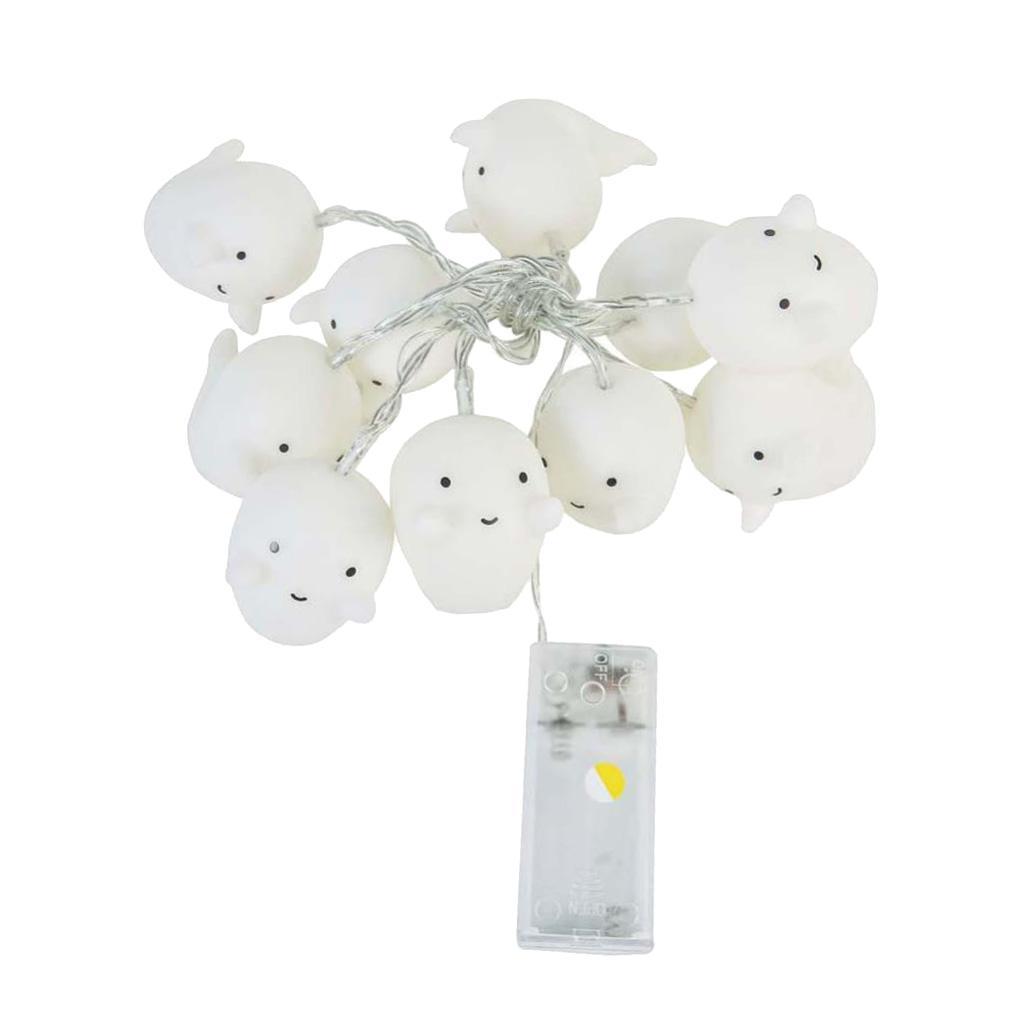 BZ987 10-LED Battery Power Ghost - shaped Fairy String Lights