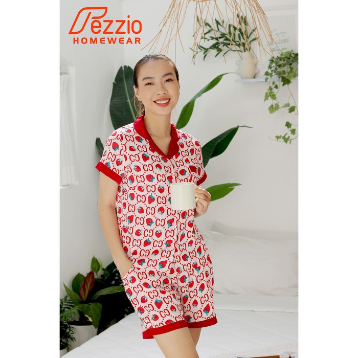 Pijama nữ chất lụa latin nhẹ mát cao cấp phong cách trẻ trung thương hiệu Fezzio