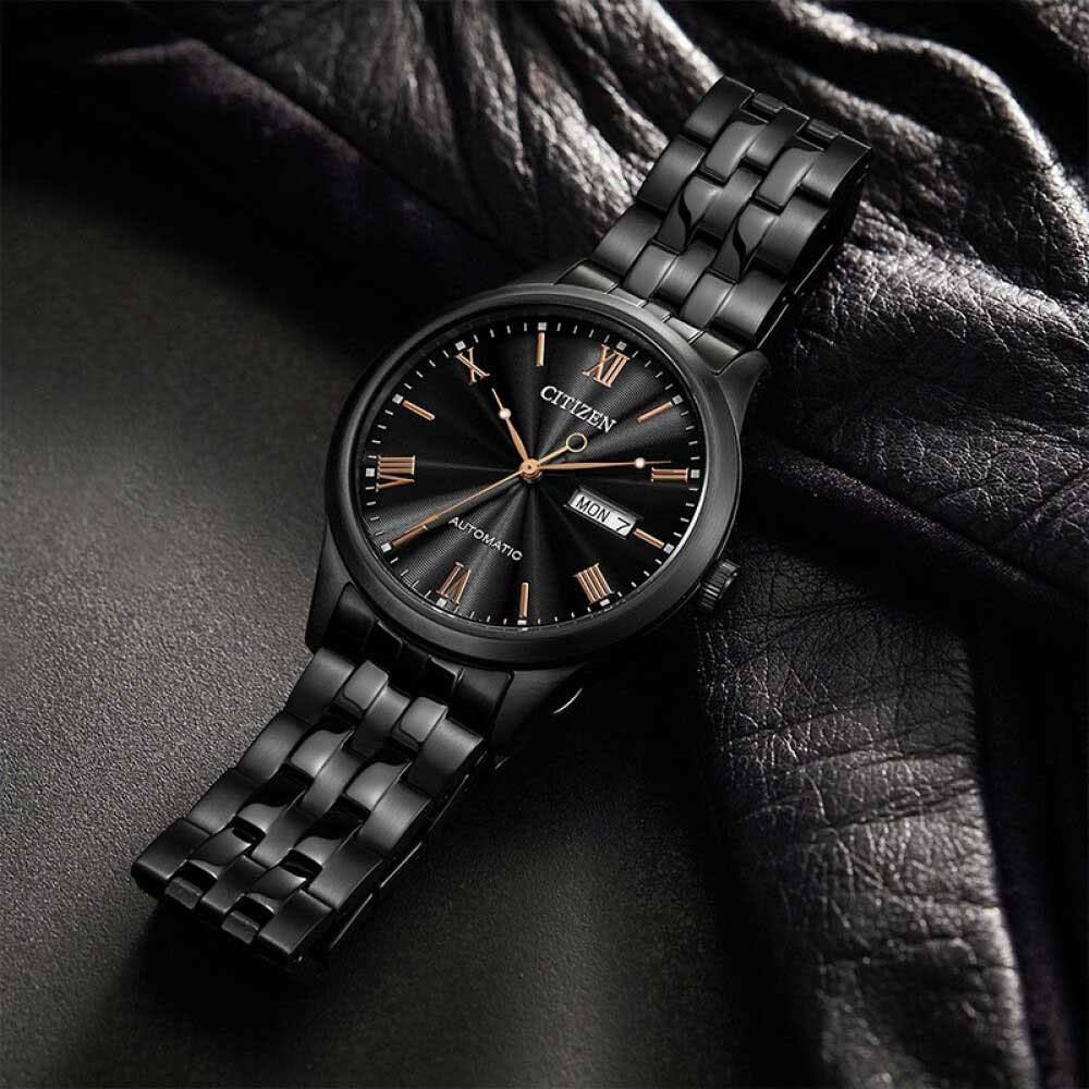 Đồng Hồ Nam Citizen Dây Thép Không Gỉ NH7505-84E - Mặt Đen