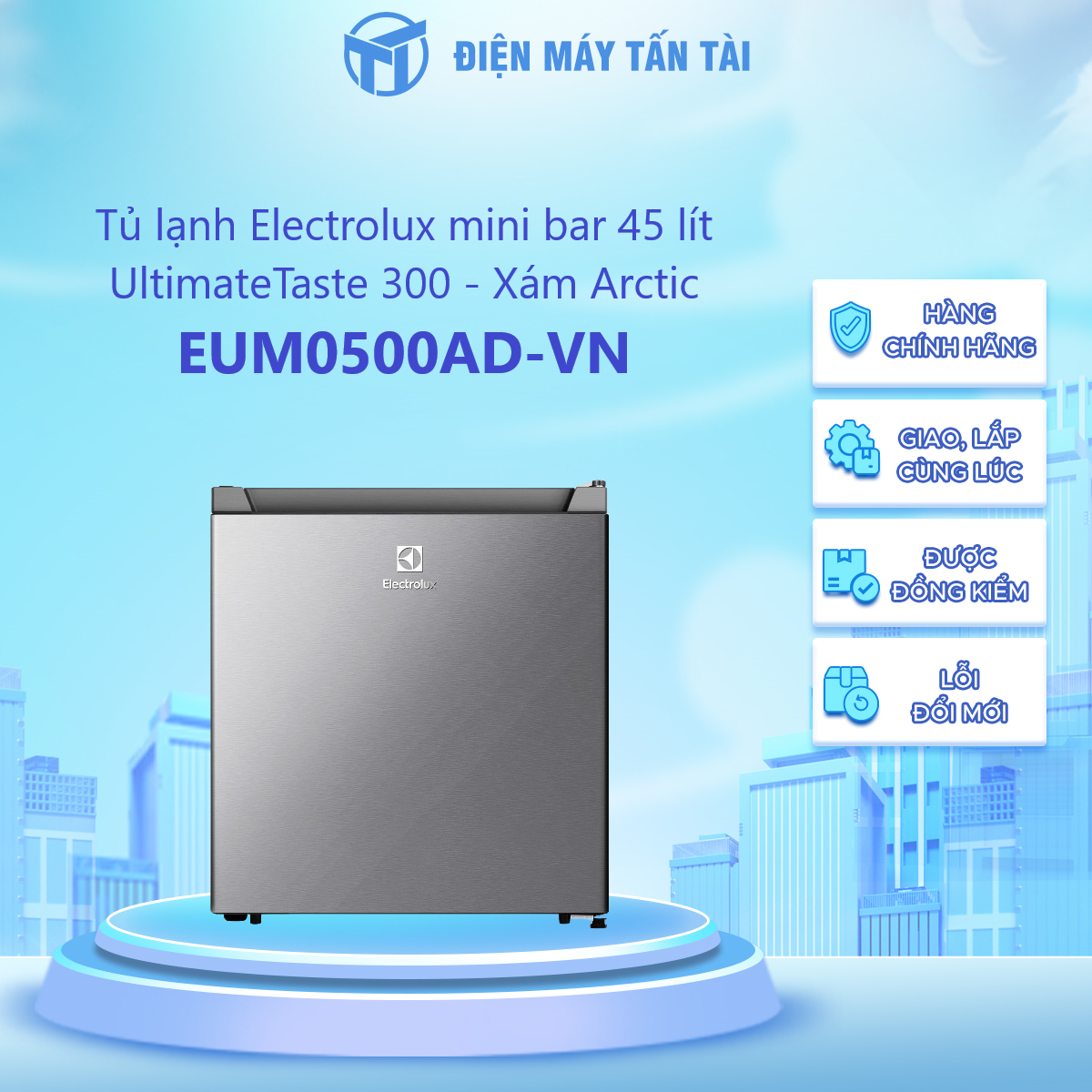 Tủ lạnh Electrolux 45 lít EUM0500AD-VN - Hàng chính hãng (chỉ giao HCM)