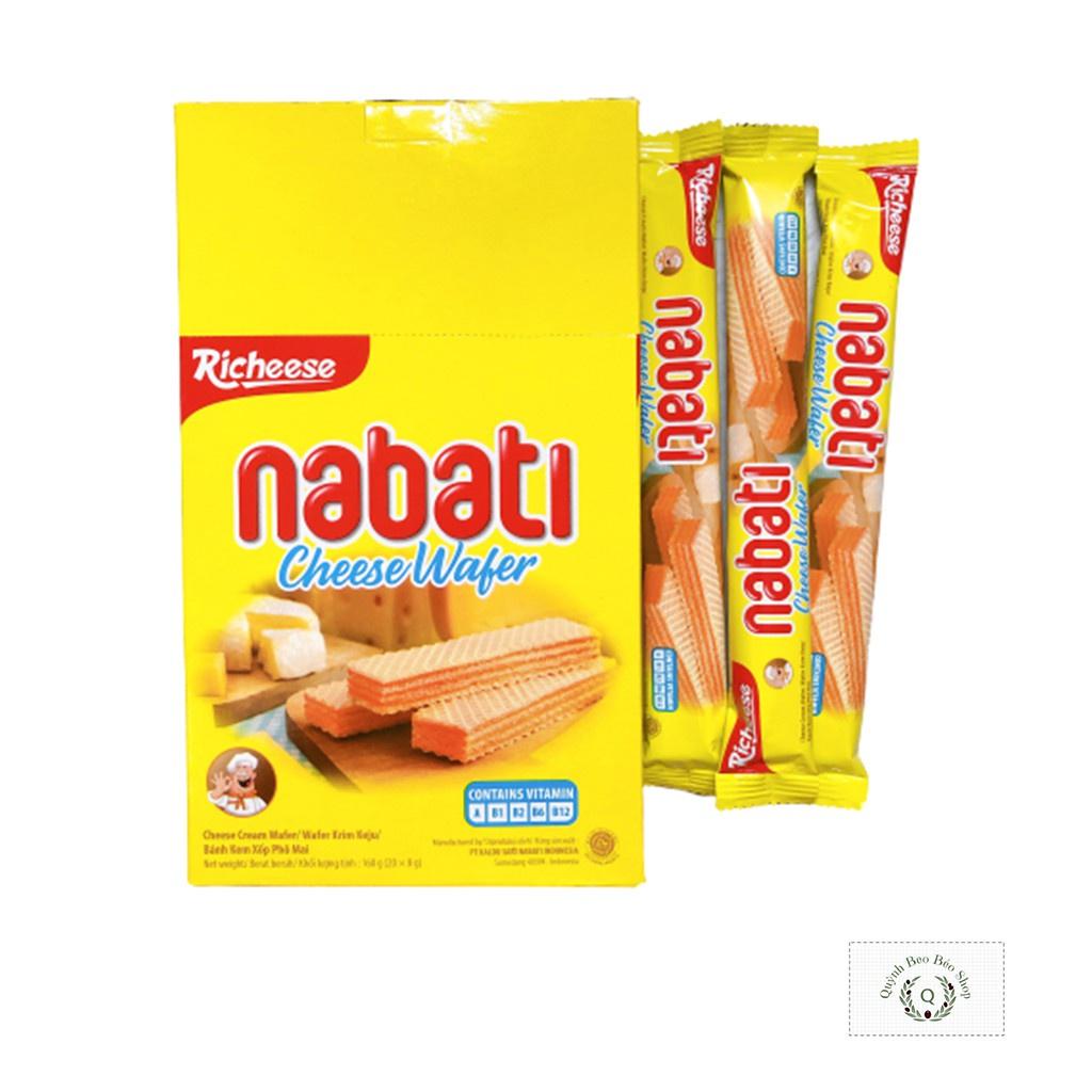 Bánh Phomai (Dạng Xốp) Richeese Nabati Cheese Cream Wafer (Hộp 20 thanh x 16g)