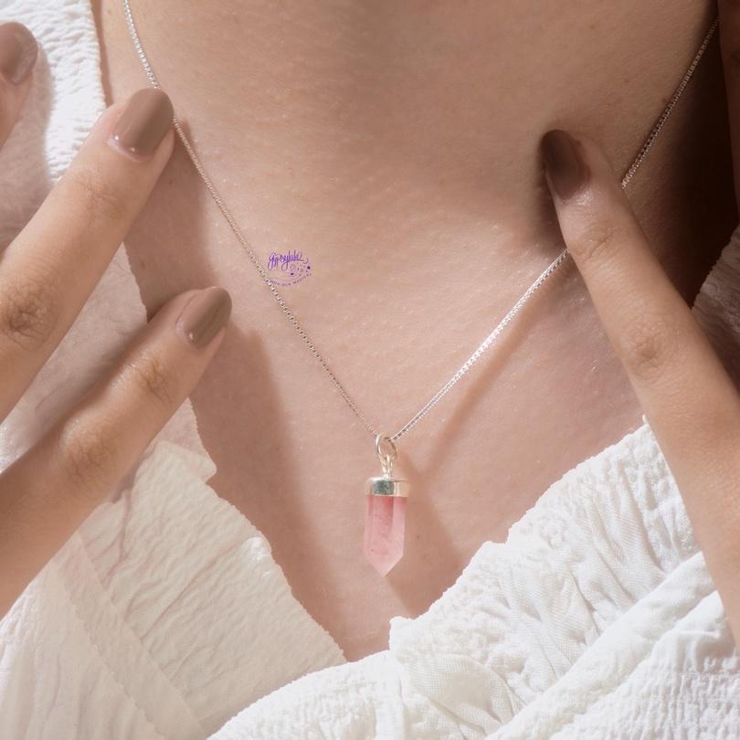 Mặt Dây Chuyền Đá Thiên Nhiên Bạc 925 Wanderlust 4 Màu SP004333 Gypsy.lala
