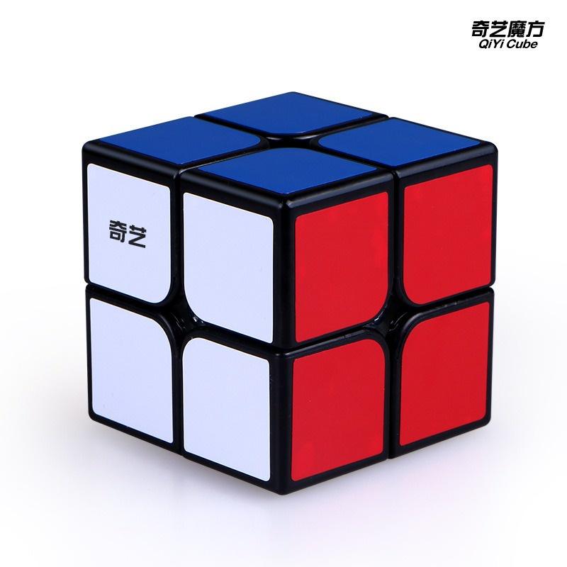 Combo 4 Khối Rubik Qiyi Viền Đen 2x2 3x3 4x4 Tam Giác Pyraminx Xoay Mượt