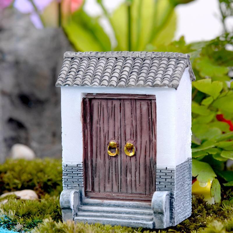 Tiểu cảnh mini ️ Cổng nhà cổ chất liệu nhựa không phai màu trang trí sân vườn, bể cá, sen đá, terrarium