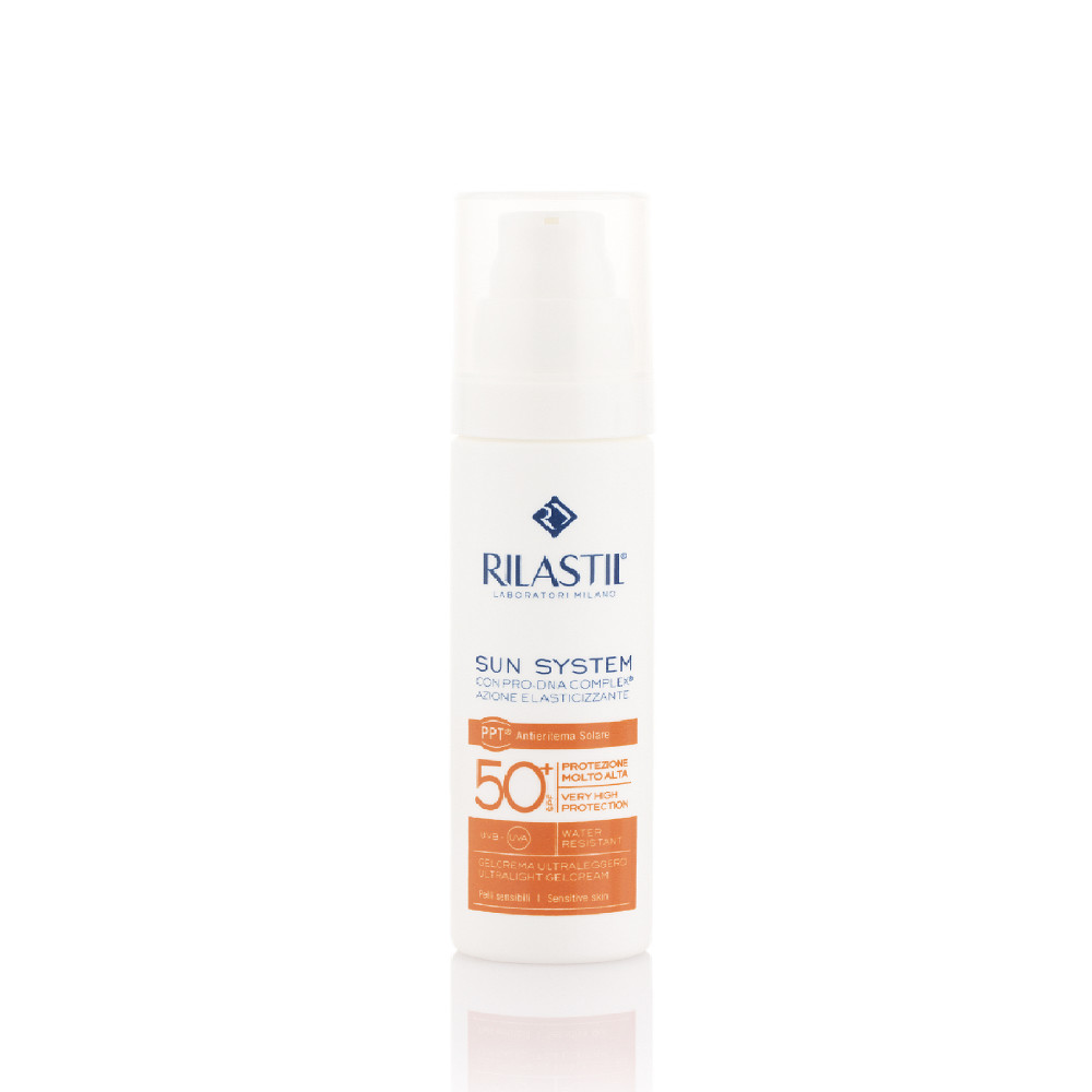 Tinh Chất Chống Nắng Bảo Vệ Da Tối Ưu Khỏi Tia Uva, Uvb Rilastil Sun System Ppt Ultra Light Gelcream Spf 50+ Giúp Ngăn Ngừa Nám, Sạm Da, Cho Da Săn Chắc, Khỏe Mạnh.