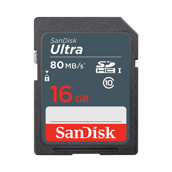 Thẻ nhớ SDHC 16GB Sandisk Ultra (class 10)- Hàng chính hãng