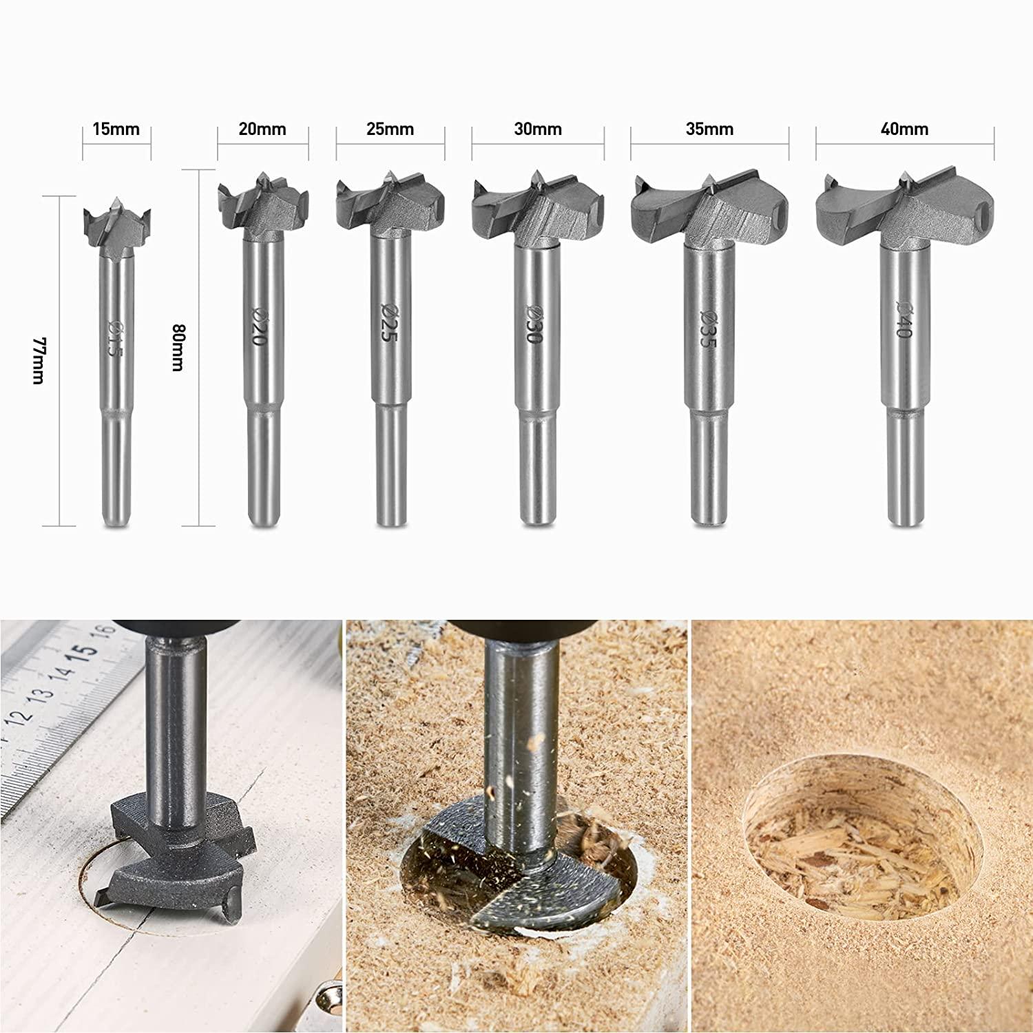 1PC 10-35mm Forstner Boring Drill Bit Bits Woodworking Centering Hole Saw Saw vonfram cacbua Công cụ cắt gỗ