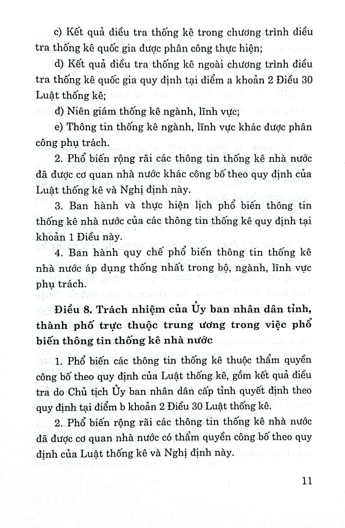 Các nghị định hướng dẫn thi hành Luật thống kê năm 2015