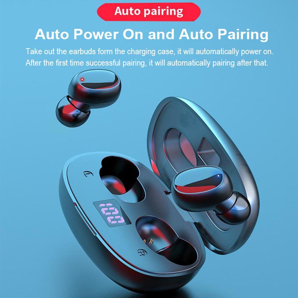 Waterproof Bluetooth 5.0 Headset Wireless Earphones Stereo Earbuds White