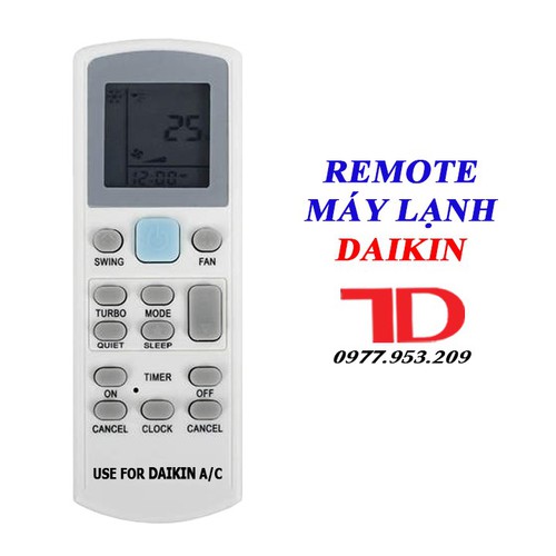 Remote dành cho máy lạnh Daikin nút xanh giữa